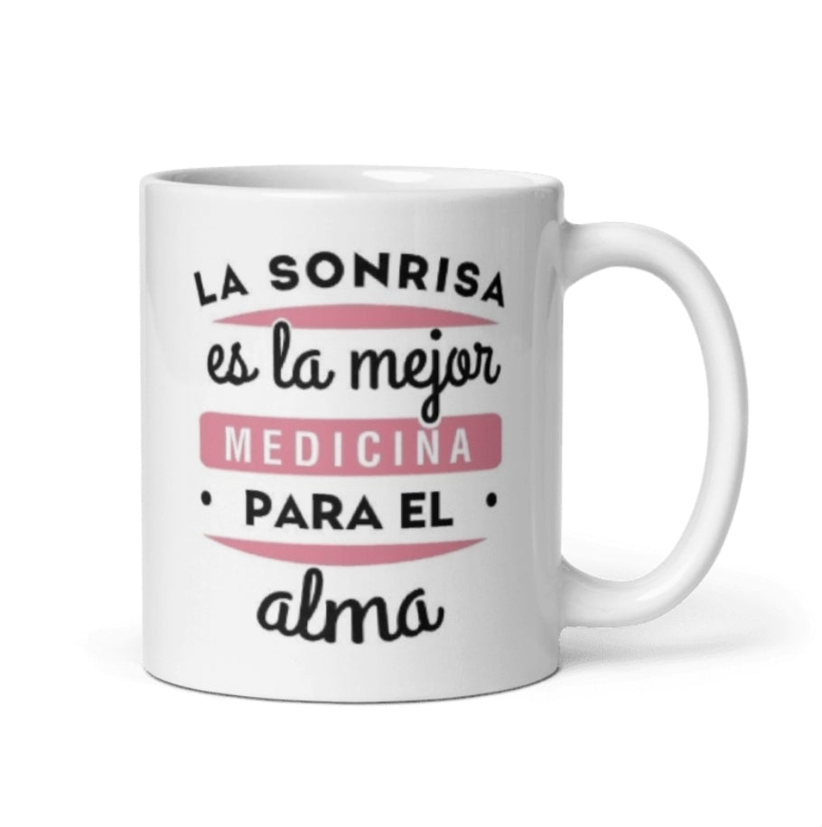 Taza “La Sonrisa es la Mejor Medicina” Personalizada